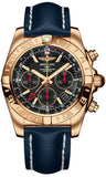 Breitling,Breitling - Chronomat 44 GMT Rose Gold on Leather - Watch Brands Direct