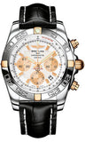 Breitling,Breitling - Chronomat 44 Two-Tone Polished Bezel - Croco Strap - Watch Brands Direct