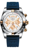 Breitling,Breitling - Chronomat 44 Two-Tone Polished Bezel - Diver Pro III Strap - Watch Brands Direct