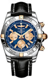 Breitling,Breitling - Chronomat 44 Two-Tone Polished Bezel - Croco Strap - Watch Brands Direct