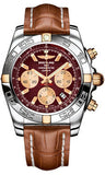 Breitling,Breitling - Chronomat 44 Two-Tone Polished Bezel - Croco Strap - Watch Brands Direct