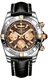 Breitling,Breitling - Chronomat 44 Two-Tone Polished Bezel - Croco Strap - Watch Brands Direct