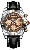 Breitling,Breitling - Chronomat 44 Two-Tone Polished Bezel - Croco Strap - Watch Brands Direct