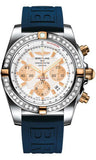 Breitling,Breitling - Chronomat 44 Two-Tone 40 Diamond Bezel - Diver Pro III Strap - Watch Brands Direct