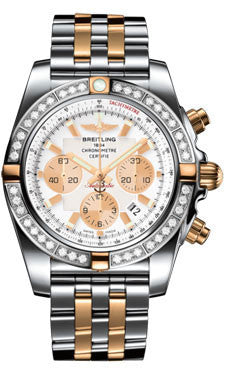 Breitling,Breitling - Chronomat 44 Two-Tone 40 Diamond Bezel - Pilot Two-Tone Bracelet - Watch Brands Direct