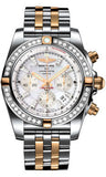 Breitling,Breitling - Chronomat 44 Two-Tone 40 Diamond Bezel - Pilot Two-Tone Bracelet - Watch Brands Direct