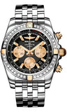 Breitling,Breitling - Chronomat 44 Two-Tone 40 Diamond Bezel - Pilot Steel Bracelet - Watch Brands Direct