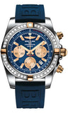 Breitling,Breitling - Chronomat 44 Two-Tone 40 Diamond Bezel - Diver Pro III Strap - Watch Brands Direct