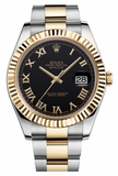 Rolex,Rolex - Datejust II 41mm - Steel and Yellow Gold - Fluted Bezel (116333) - Watch Brands Direct