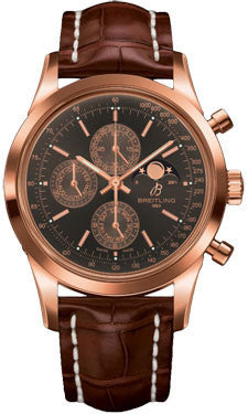 Breitling,Breitling - Transocean Chronograph 1461 Red Gold - Croco Strap - Watch Brands Direct
