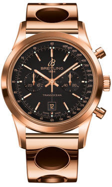 Breitling,Breitling - Transocean Chronograph 38 Red Gold - Air Racer Bracelet - Watch Brands Direct