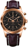 Breitling,Breitling - Transocean Chronograph 38 Red Gold - Croco Strap - Watch Brands Direct