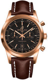 Breitling,Breitling - Transocean Chronograph 38 Red Gold - Leather Strap - Watch Brands Direct