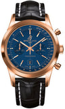 Breitling,Breitling - Transocean Chronograph 38 Red Gold - Croco Strap - Watch Brands Direct