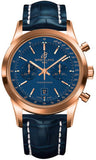 Breitling,Breitling - Transocean Chronograph 38 Red Gold - Croco Strap - Watch Brands Direct