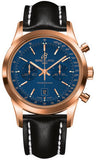 Breitling,Breitling - Transocean Chronograph 38 Red Gold - Leather Strap - Watch Brands Direct