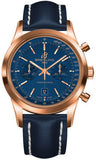 Breitling,Breitling - Transocean Chronograph 38 Red Gold - Leather Strap - Watch Brands Direct