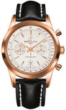 Breitling,Breitling - Transocean Chronograph 38 Red Gold - Leather Strap - Watch Brands Direct