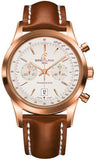 Breitling,Breitling - Transocean Chronograph 38 Red Gold - Leather Strap - Watch Brands Direct