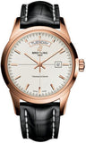 Breitling,Breitling - Transocean Day and Date Red Gold - Croco Strap - Watch Brands Direct