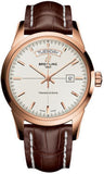 Breitling,Breitling - Transocean Day and Date Red Gold - Croco Strap - Watch Brands Direct