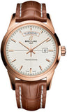 Breitling,Breitling - Transocean Day and Date Red Gold - Croco Strap - Watch Brands Direct