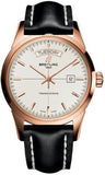 Breitling,Breitling - Transocean Day and Date Red Gold - Leather Strap - Watch Brands Direct