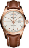 Breitling,Breitling - Transocean Day and Date Red Gold - Leather Strap - Watch Brands Direct