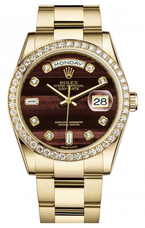 Rolex - Day-Date President Yellow Gold - 60 Diamond Bezel - Watch Brands Direct
 - 1