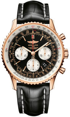 Breitling,Breitling - Navitimer 01 43mm - Red Gold - Croco Strap - Watch Brands Direct