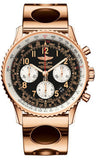 Breitling,Breitling - Navitimer 01 43mm - Red Gold - Air Racer Bracelet - Watch Brands Direct