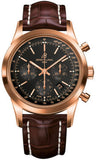 Breitling,Breitling - Transocean Chronograph Red Gold - Croco Strap - Watch Brands Direct