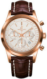 Breitling,Breitling - Transocean Chronograph Red Gold - Croco Strap - Watch Brands Direct