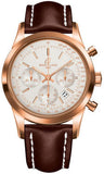 Breitling,Breitling - Transocean Chronograph Red Gold - Leather Strap - Watch Brands Direct