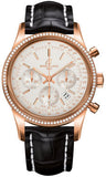 Breitling,Breitling - Transocean Chronograph Red Gold - Diamond Bezel - Croco Strap - Watch Brands Direct