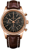 Breitling,Breitling - Transocean Chronograph Red Gold - Diamond Bezel - Croco Strap - Watch Brands Direct