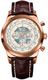 Breitling,Breitling - Transocean Chronograph Unitime Red Gold - Croco Strap - Watch Brands Direct