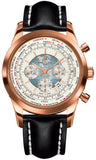 Breitling,Breitling - Transocean Chronograph Unitime Red Gold - Leather Strap - Watch Brands Direct