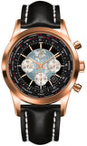 Breitling,Breitling - Transocean Chronograph Unitime Red Gold - Leather Strap - Watch Brands Direct