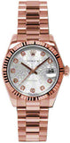 Rolex,Rolex - Datejust 31mm - Gold President Pink Gold - Fluted Bezel - President - Watch Brands Direct