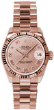 Rolex,Rolex - Datejust 31mm - Gold President Pink Gold - Fluted Bezel - President - Watch Brands Direct