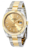 Rolex,Rolex - Datejust 41mm - Stainless Steel and Yellow Gold - Fluted Bezel - Watch Brands Direct