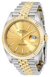 Rolex,Rolex - Datejust 41mm - Stainless Steel and Yellow Gold - Fluted Bezel - Watch Brands Direct