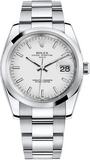 Rolex,Rolex - Date 34mm Domed Bezel - Oyster Bracelet - Watch Brands Direct