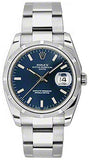 Rolex,Rolex - Date 34mm Engine Turned Bezel - Oyster Bracelet - Watch Brands Direct