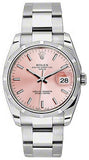 Rolex,Rolex - Date 34mm Engine Turned Bezel - Oyster Bracelet - Watch Brands Direct