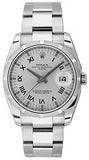 Rolex,Rolex - Date 34mm Engine Turned Bezel - Oyster Bracelet - Watch Brands Direct