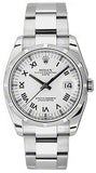 Rolex,Rolex - Date 34mm Engine Turned Bezel - Oyster Bracelet - Watch Brands Direct