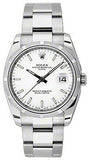 Rolex,Rolex - Date 34mm Engine Turned Bezel - Oyster Bracelet - Watch Brands Direct