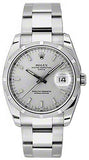 Rolex,Rolex - Date 34mm Engine Turned Bezel - Oyster Bracelet - Watch Brands Direct